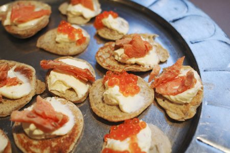 Assortiment de blinis